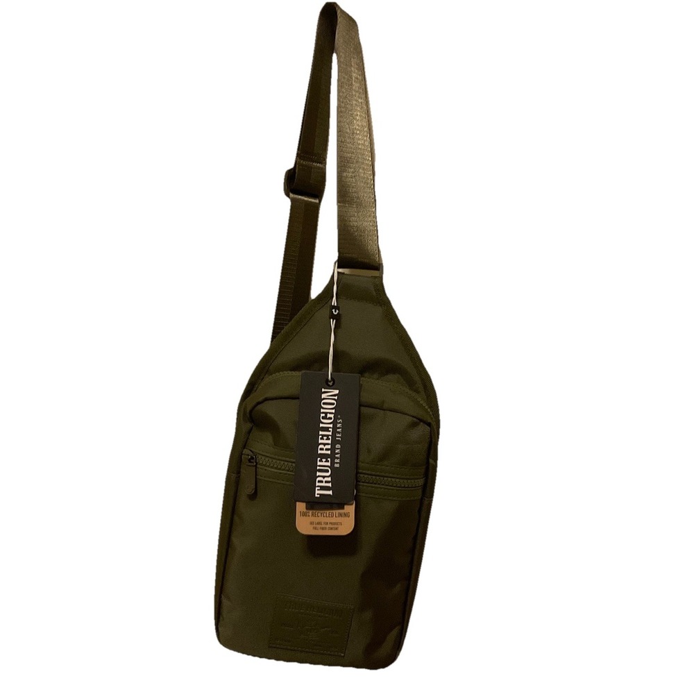 True Religion Yeta Unisex Adult Crossbody Bag, Medium - Green‎